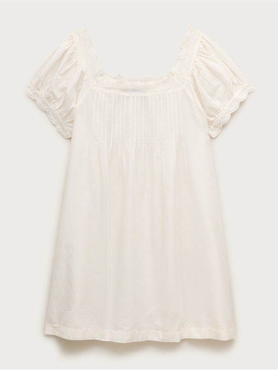 J. Crew Other - J Crew Organic Cotton voile scallop-trim babydoll dress (M)